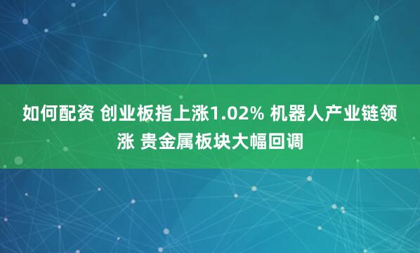 如何配资 创业板指上涨1.02% 机器人产业链领涨 贵金属板块大幅回调